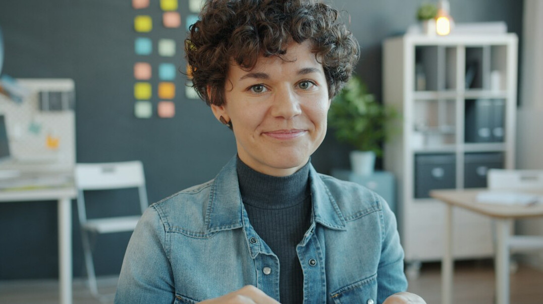 businesswoman smiling confidently